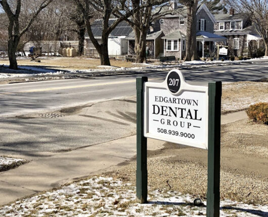 Edgartown Dental Group's Sign Board in Edgartown, MA.